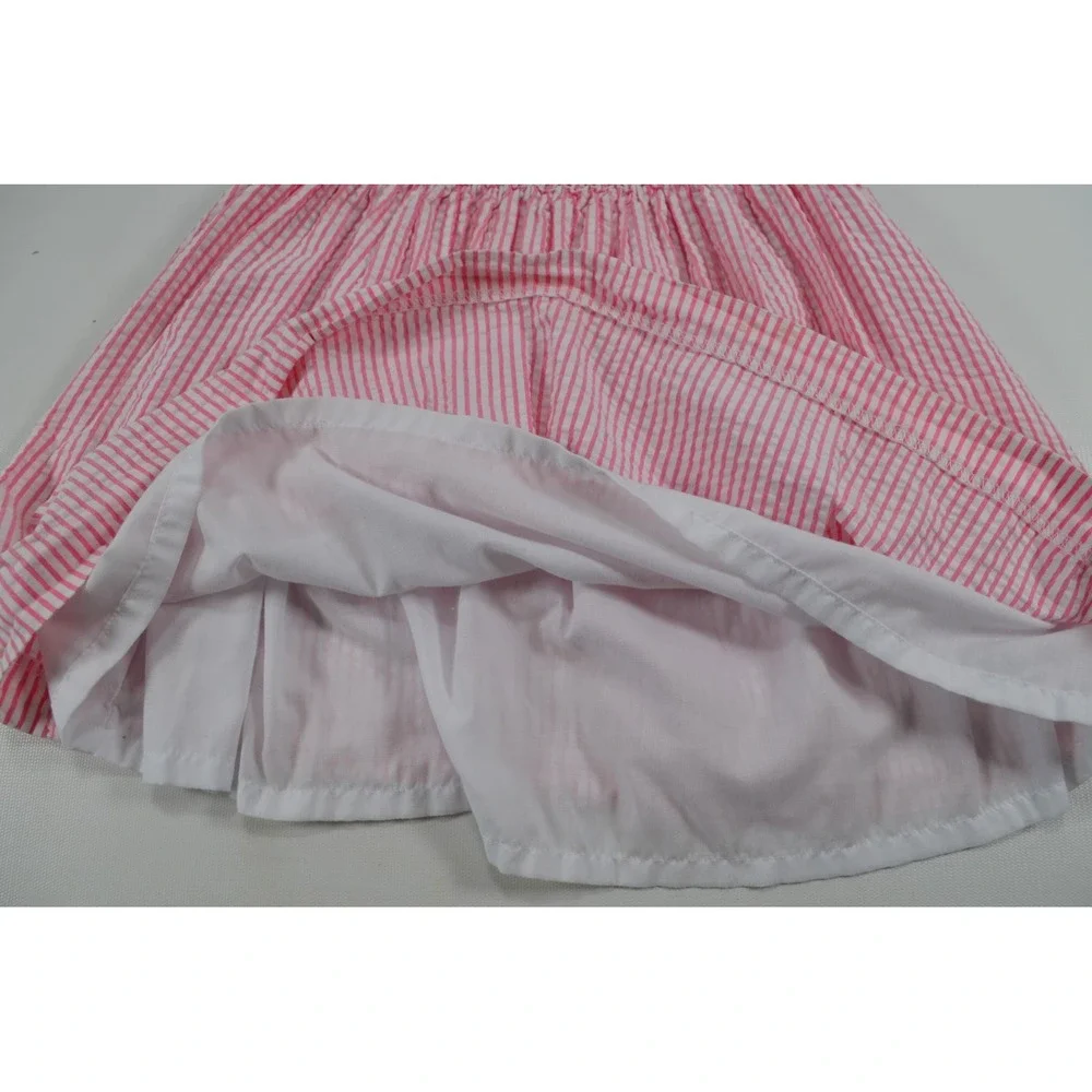 Tommy Hilfiger Vintage‎ Girls Dress Seersucker Pink Striped Size 12-18 Months